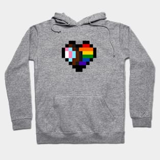 Pixel Progressive Pride Heart Hoodie